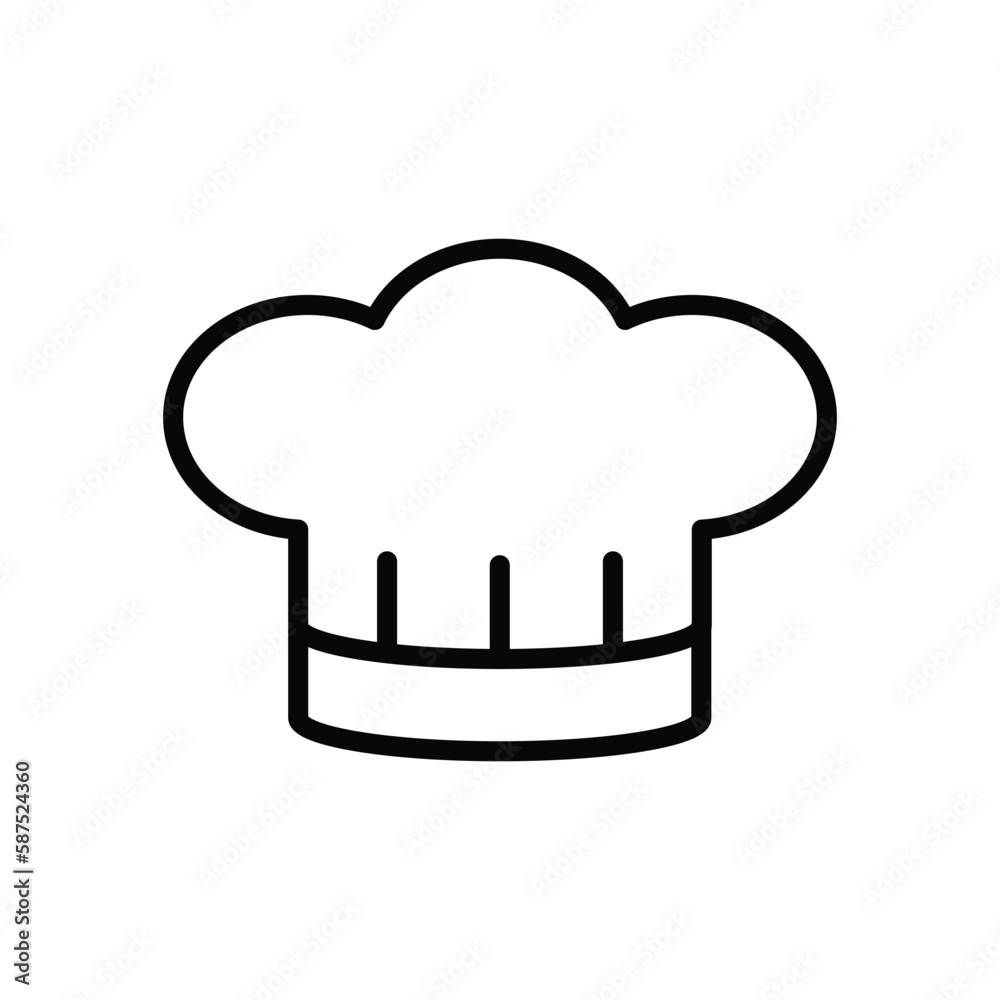 chef hat icon vector design template in white background chef hat icon vector design template in white background