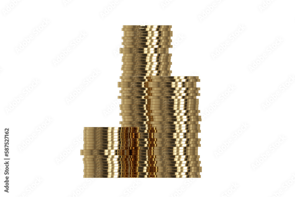 Close-up of piles of gold coins Close-up of piles of gold coins