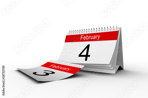 Start of 4th February after 3rd on calendar
