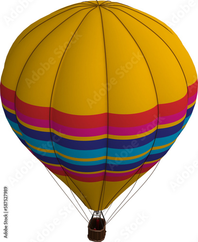 Multi  colored hot air balloon