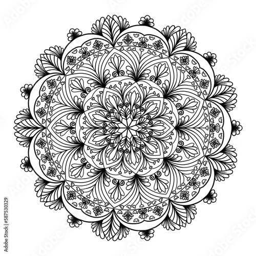 Art in style with mandala drawings.