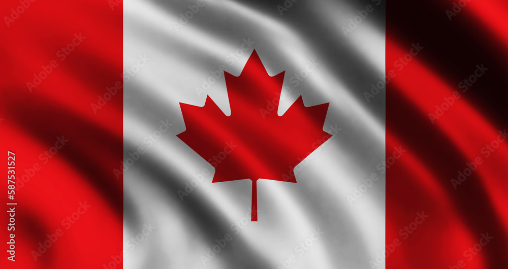 Canadian flag waving background Canadian flag waving background