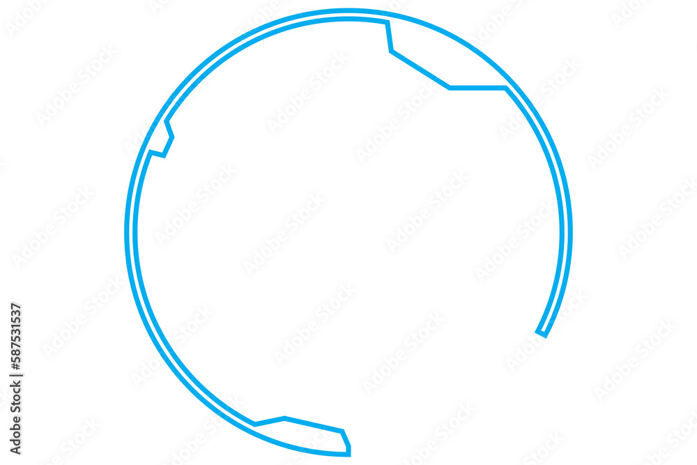 Digitally generated image of an incomplete circle Digitally generated image of an incomplete circle