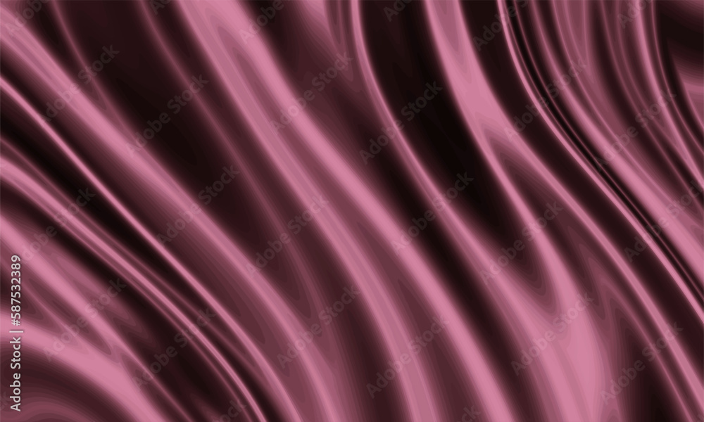 Dark purple silk texture background design with smooth waves.