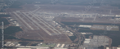 Aerial view of Houston IAH Airport