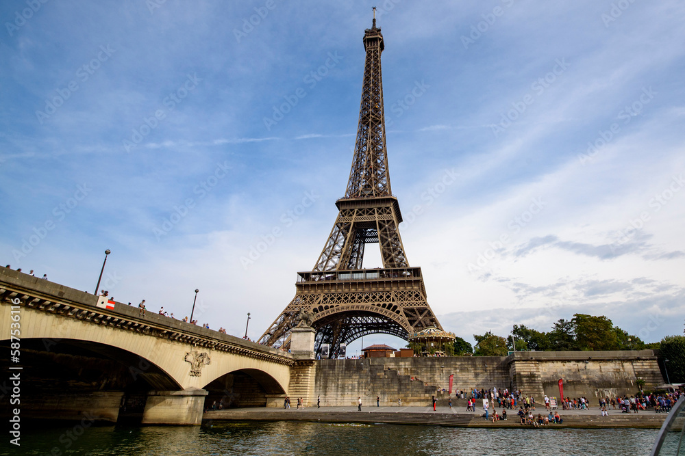Eiffel tower in Paris, France.