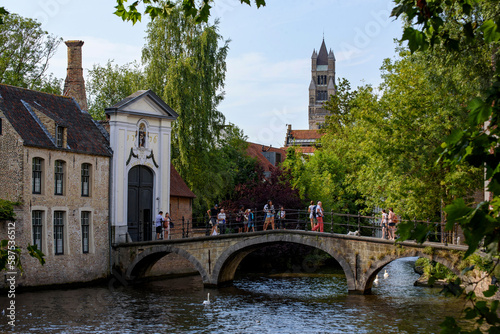 Historic old town of Bruges and famous canals