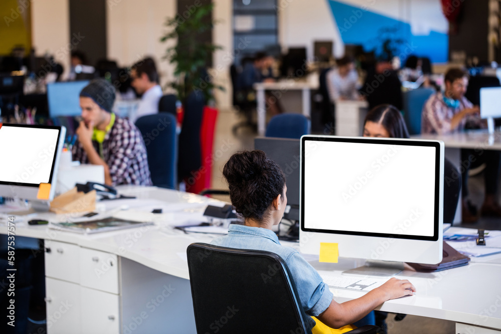 People working on computer