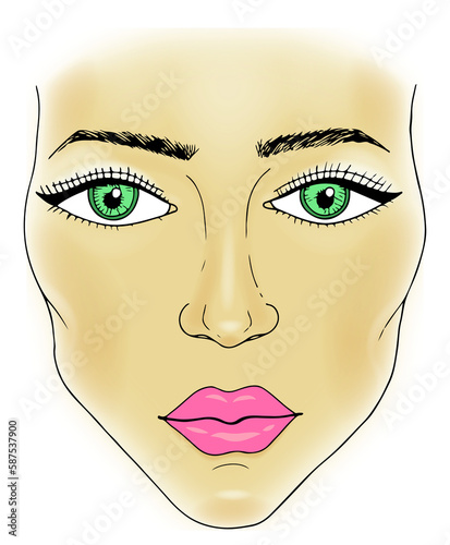 Illustration of womans face