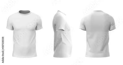 Realistic white T-shirt mockup design