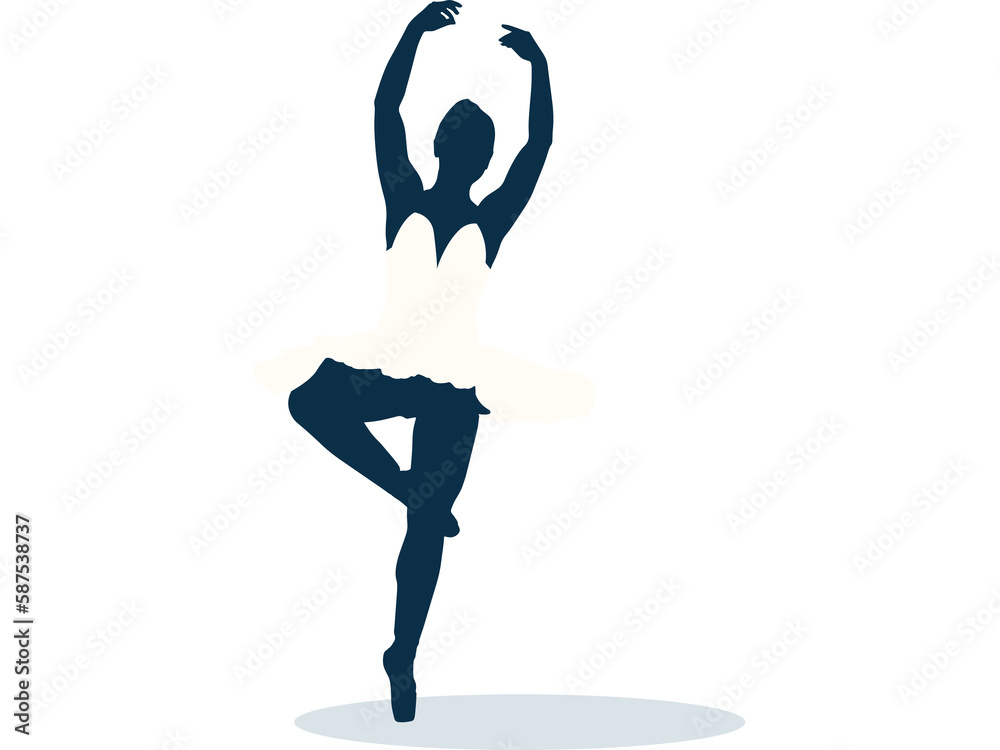 Naklejka premium Ballet dancer dancing