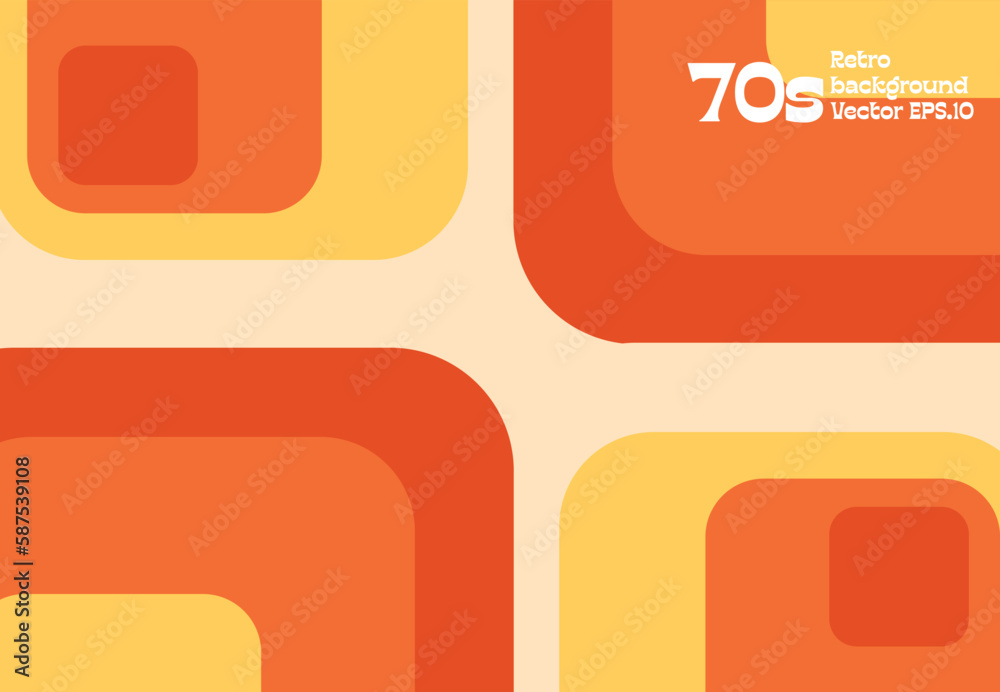 triangle shape roundle pattern authum retro 1970s theme modern art background use for advertisment poster website banner landing page product package design vector eps.