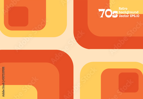 triangle shape roundle pattern authum retro 1970s theme modern art background use for advertisment poster website banner landing page product package design vector eps.