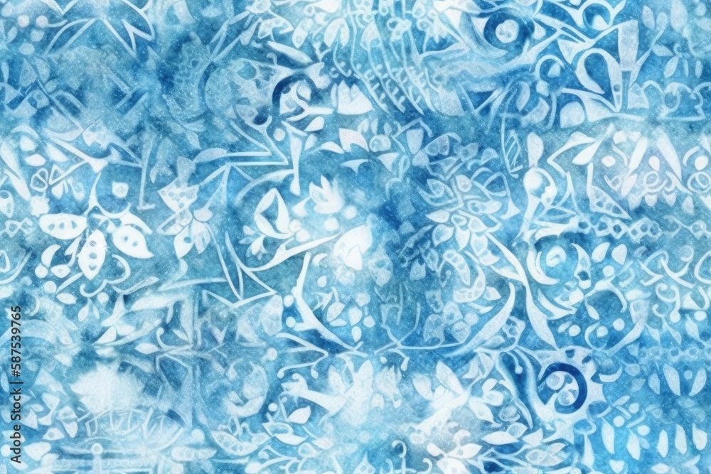 blue and white flowers in a watercolor painting. Generative AI blue and white flowers in a watercolor painting. Generative AI
