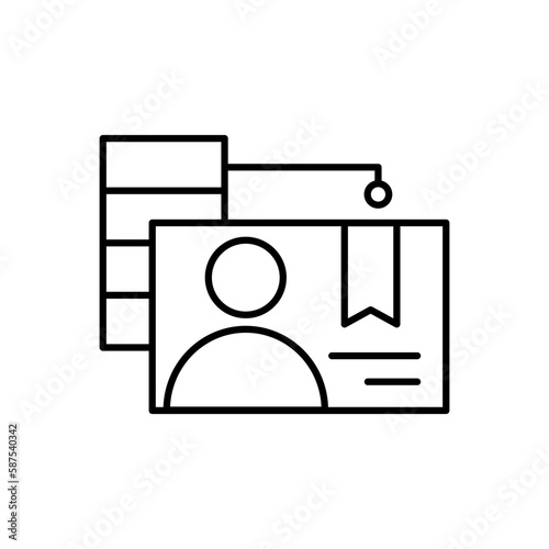 Student database line icon