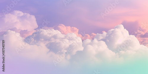 Canvas Print pastel clouds in the sky