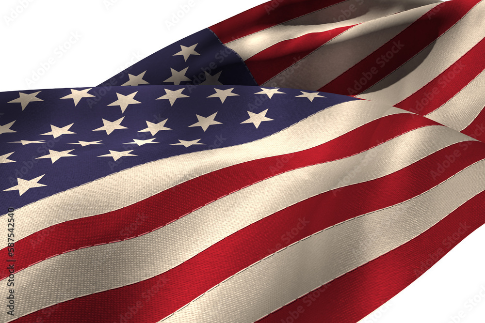 Fototapeta premium Waving flag of America