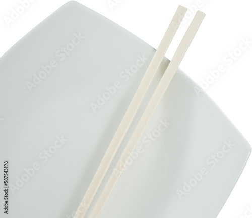 Close up of chopsticks with tissu