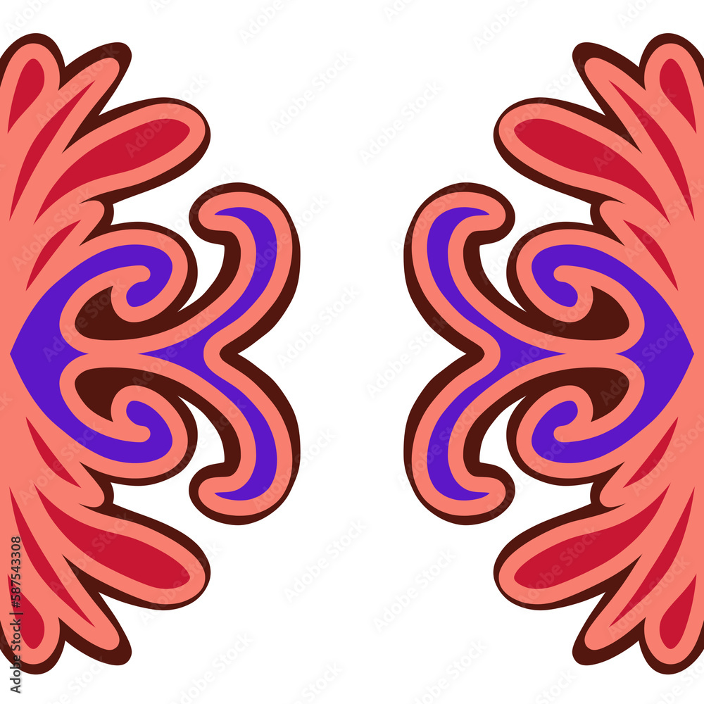 Obraz premium Mandala Flowers Batik Aesthetic 