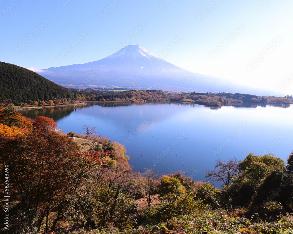 富士宮市　田貫湖と富士山