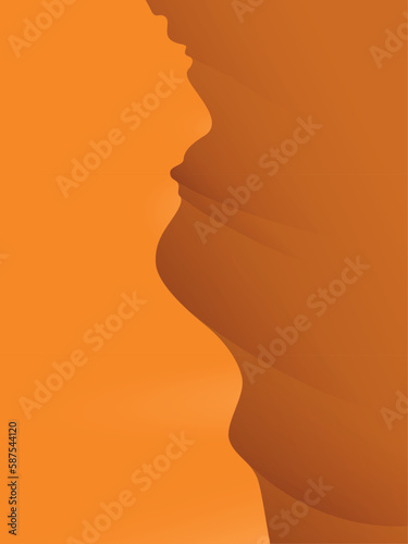 Serene Majesty of a Solitary Sand Dune in the arid wilderness of the Desert through detailed and realistic Vector Illustration