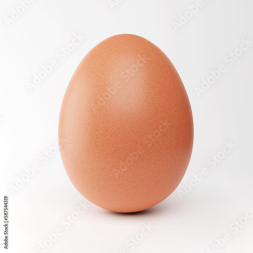 Fresh chicken egg isolated on white