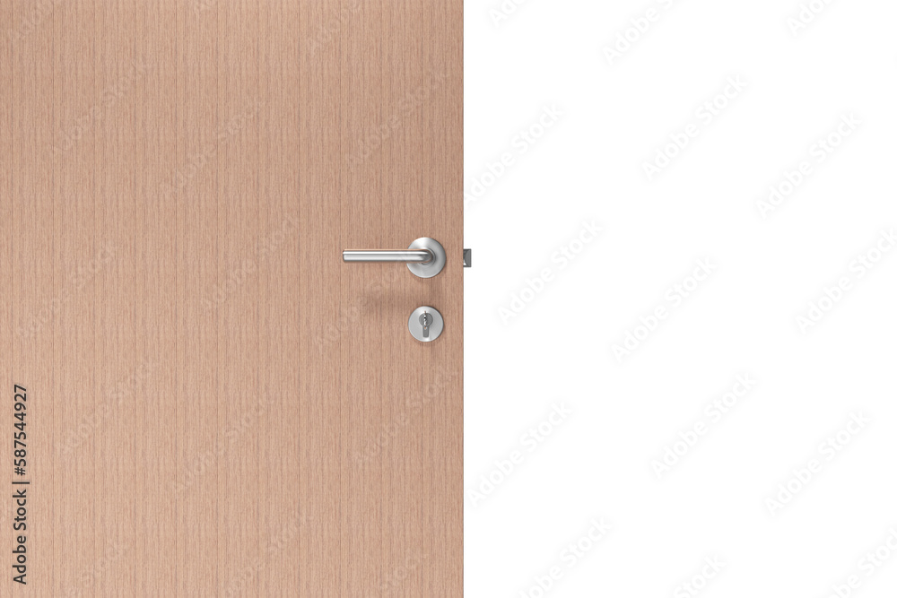 Obraz premium Digitally generated image of brown door