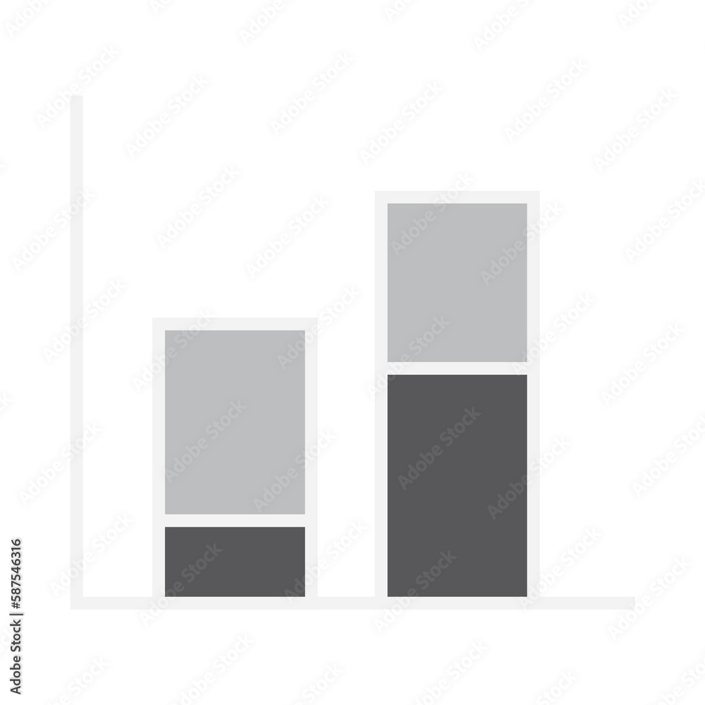 Stacked bar graph over black background