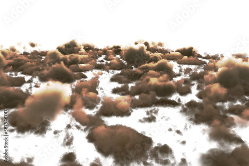 Digitally composite image of brown clouds 