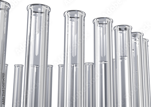 Test tubes with chemical solution