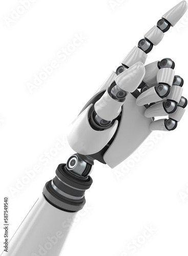 Close up of shiny robot hand
