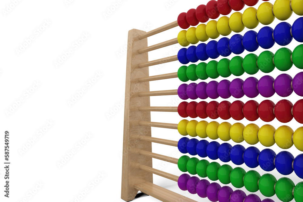 Computer graphic image of toy abacus Computer graphic image of toy abacus