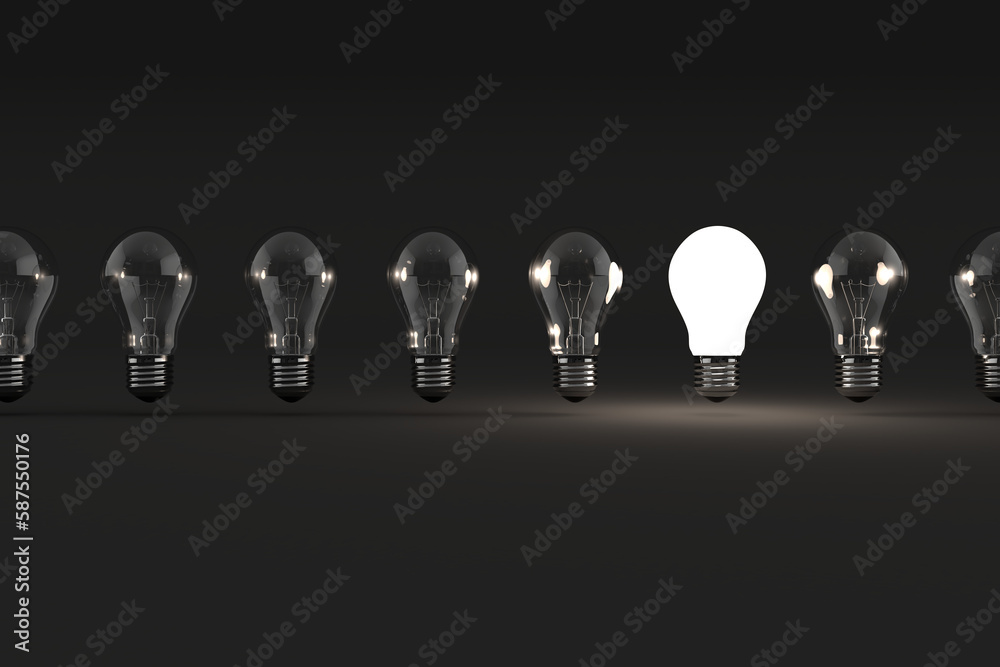 Electric bulbs against black background Electric bulbs against black background