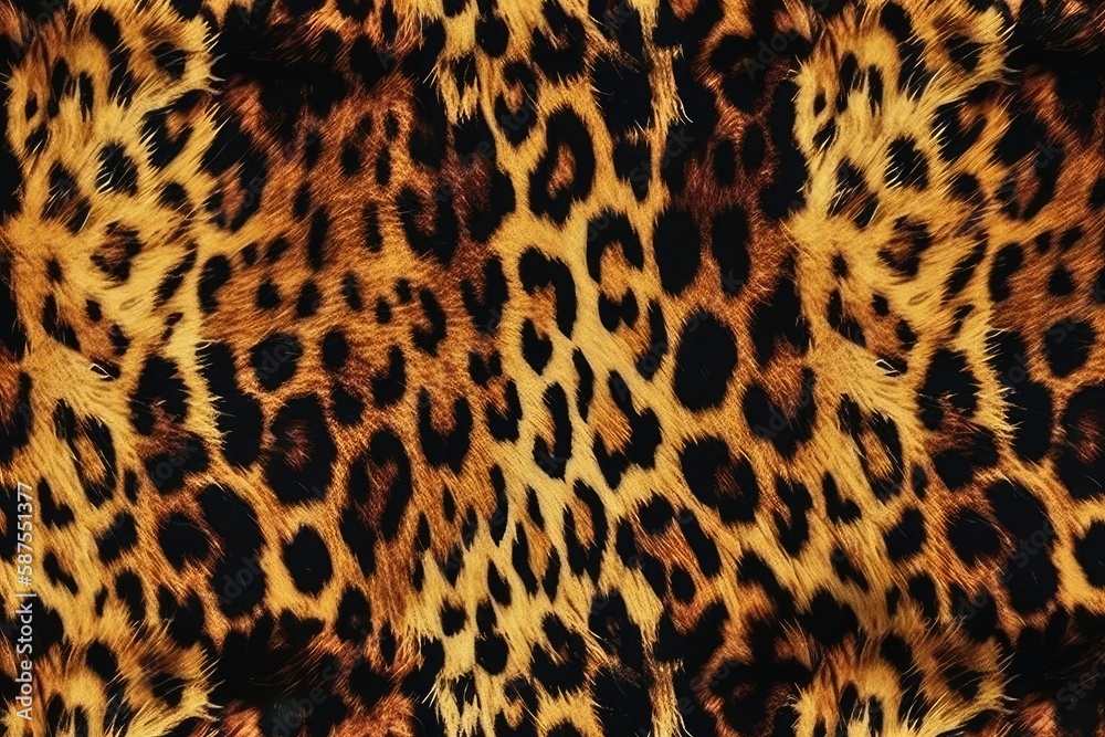 up-close animal print pattern. Generative AI up-close animal print pattern. Generative AI