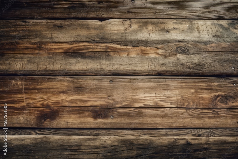 Wood backdrop texture of aged, scuffed, and smooth wooden planks. Generative AI Wood backdrop texture of aged, scuffed, and smooth wooden planks. Generative AI