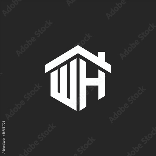 creative WH logo designs. WH home logo 