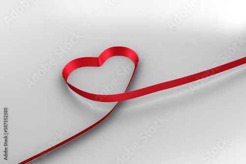 Red ribbon heart