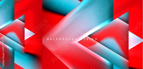 Abstract bakground with overlapping triangles and fluid gradients for covers, templates, flyers, placards, brochures, banners