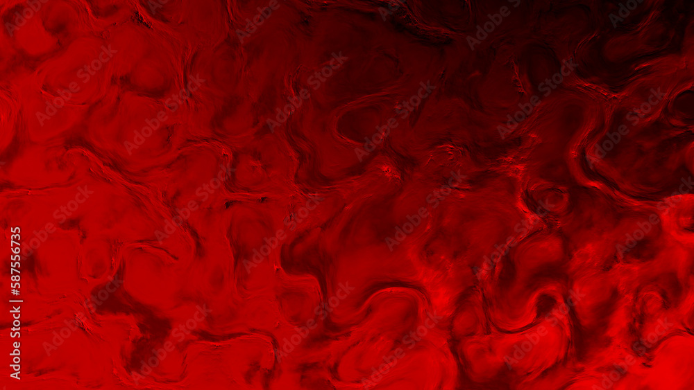 burning red and orange organized shapes texture - abstract 3D rendering