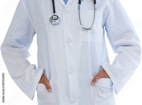 Female doctor standing with hands in pocket 