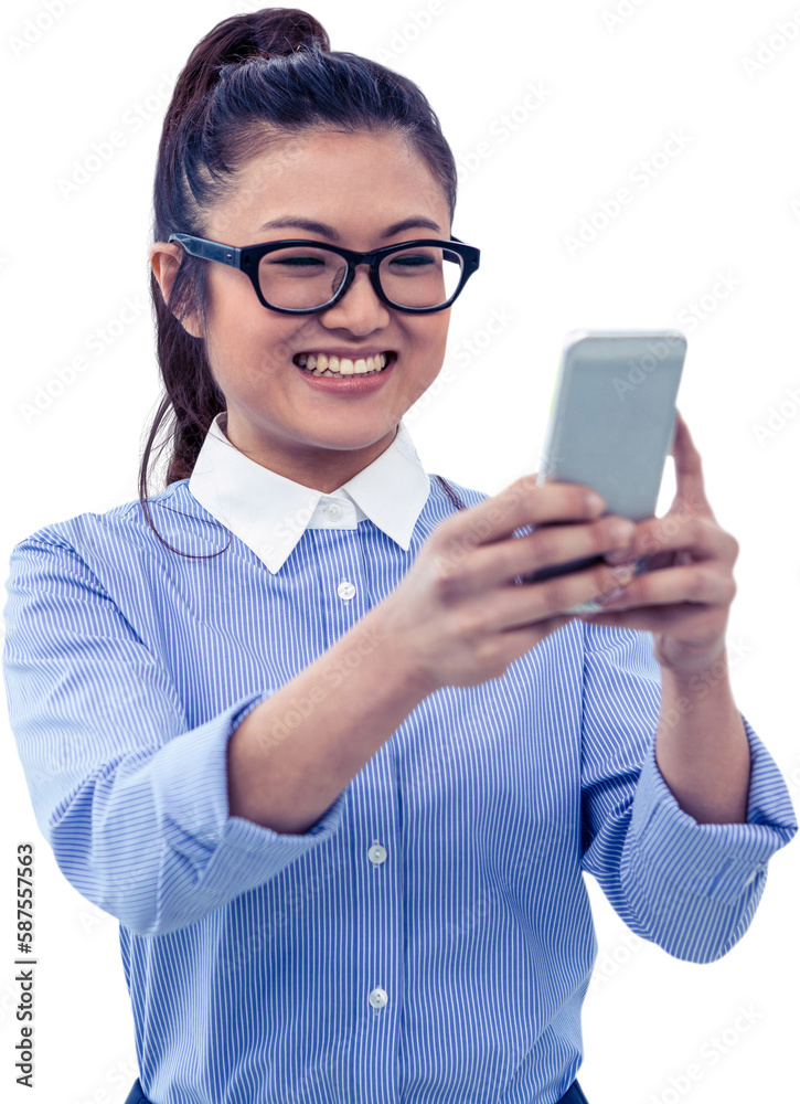 Asian businesswoman using smartphone Asian businesswoman using smartphone