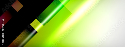 Light and shadow squares and lines abstract background