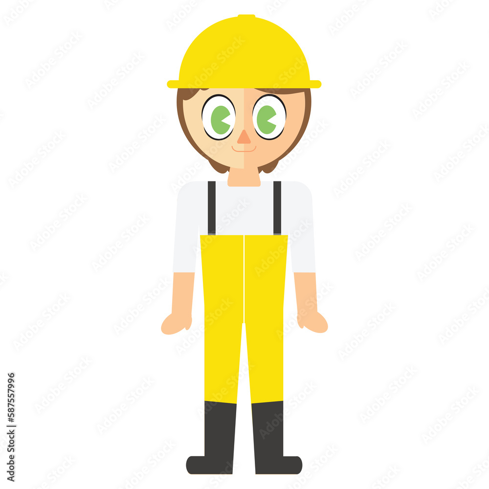 Digitally generated image of manual worker Digitally generated image of manual worker