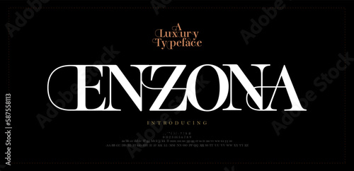 Elegant alphabet letters logo font and number. Typography Luxury classic lettering serif fonts decorative wedding logos vintage retro concept. vector illustration