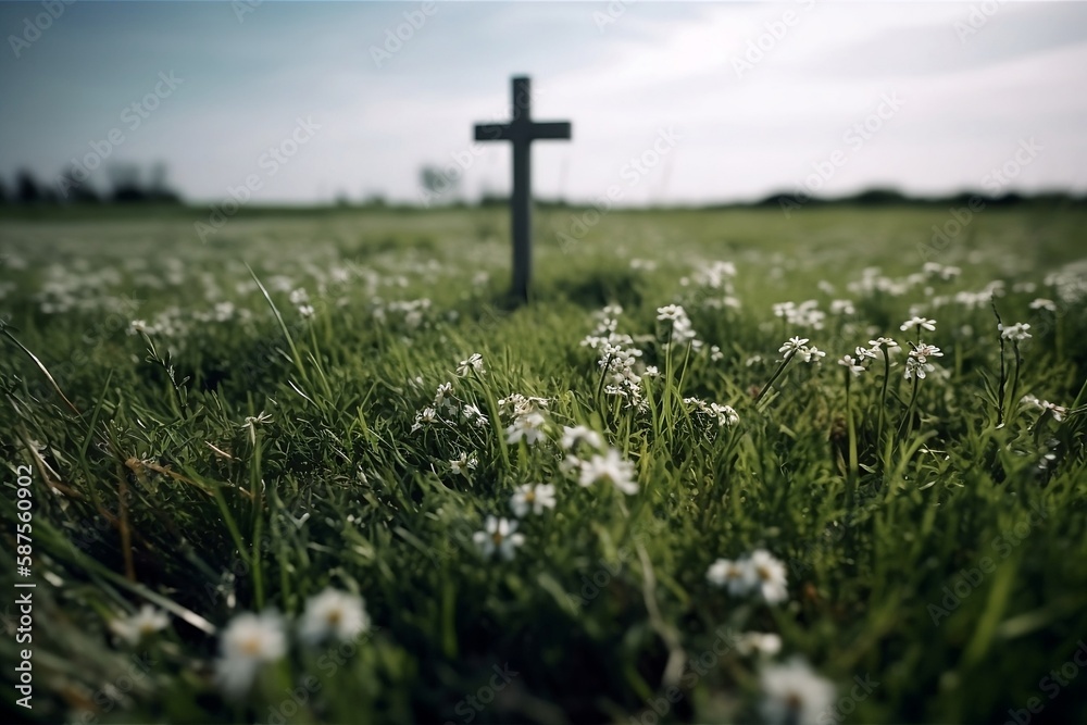 cross in the field