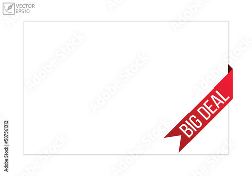 Vector illustration modern Big deal banner, Isolated web element.