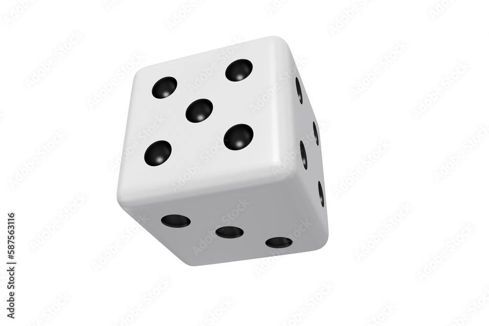 Digitally generated image of 3D dice