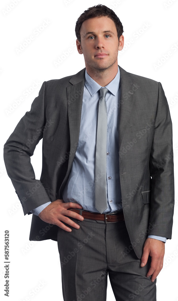 Serious businessman with hand on hip Serious businessman with hand on hip