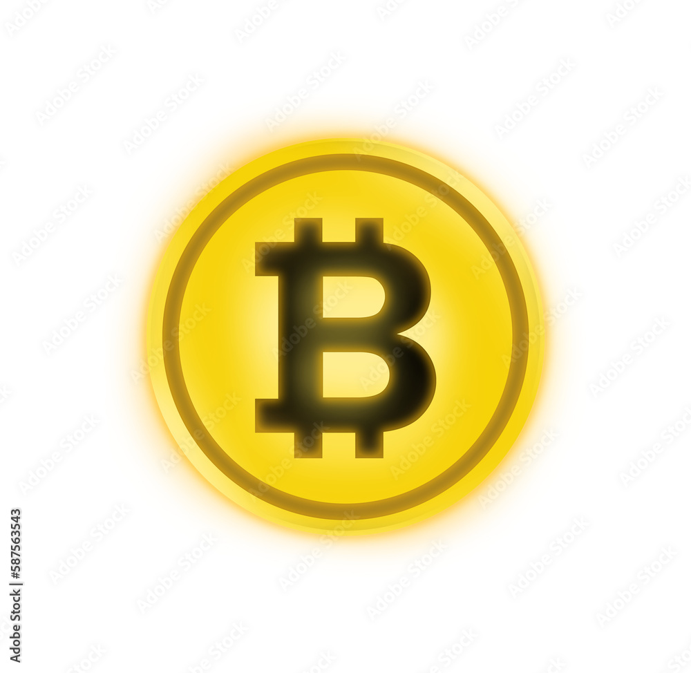 Symbol of bitcoin digital cryptocurrency Symbol of bitcoin digital cryptocurrency