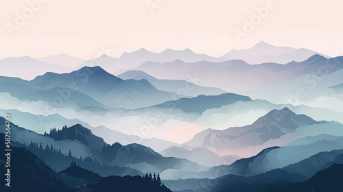 mountains minimal wallpaper © Oliver